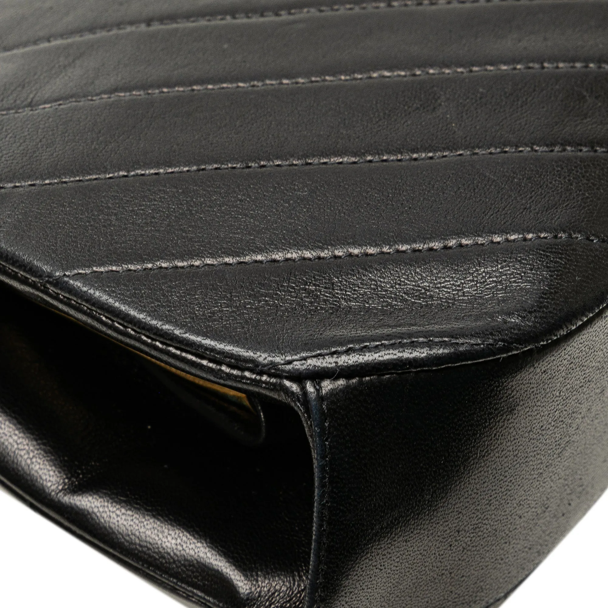 CC Chevron Lambskin Frame Chain Shoulder Bag