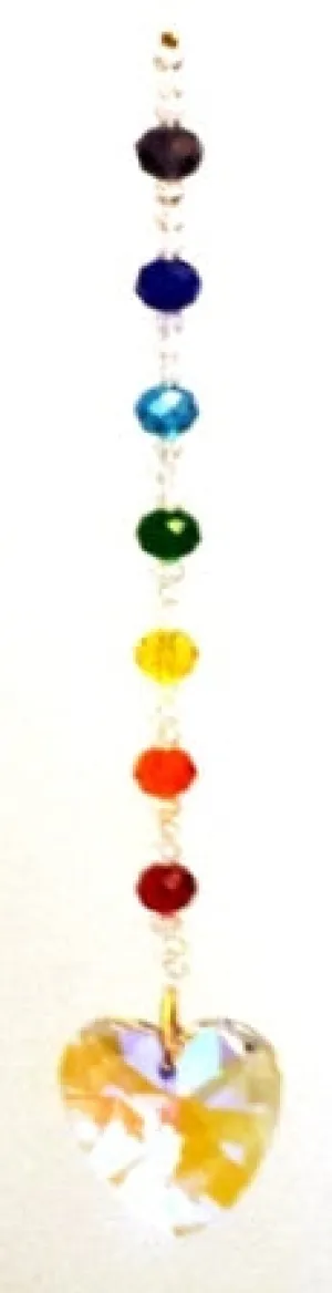 Chakra Beaded w/28mm AB Heart