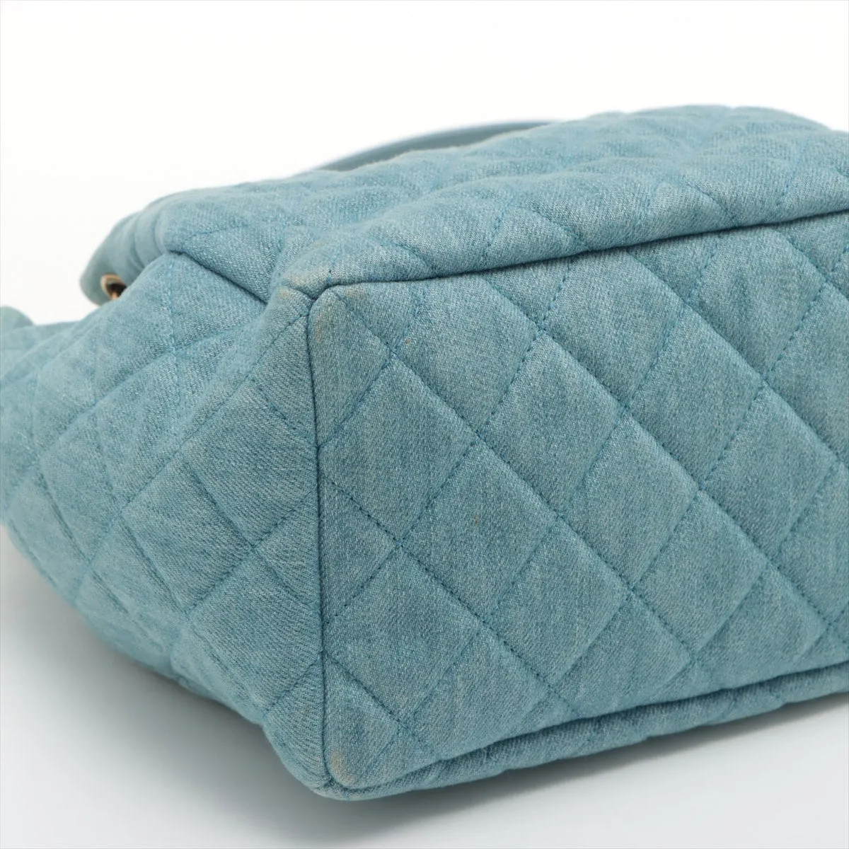 Chanel Matelasse Light Blue Denim Drawstring Bag