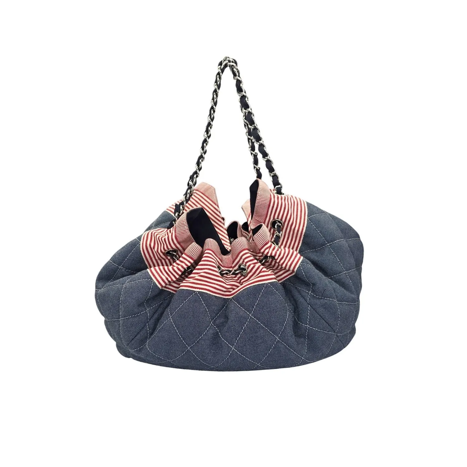 Chanel Vintage Denim Coco Cabas Drawstring Tote