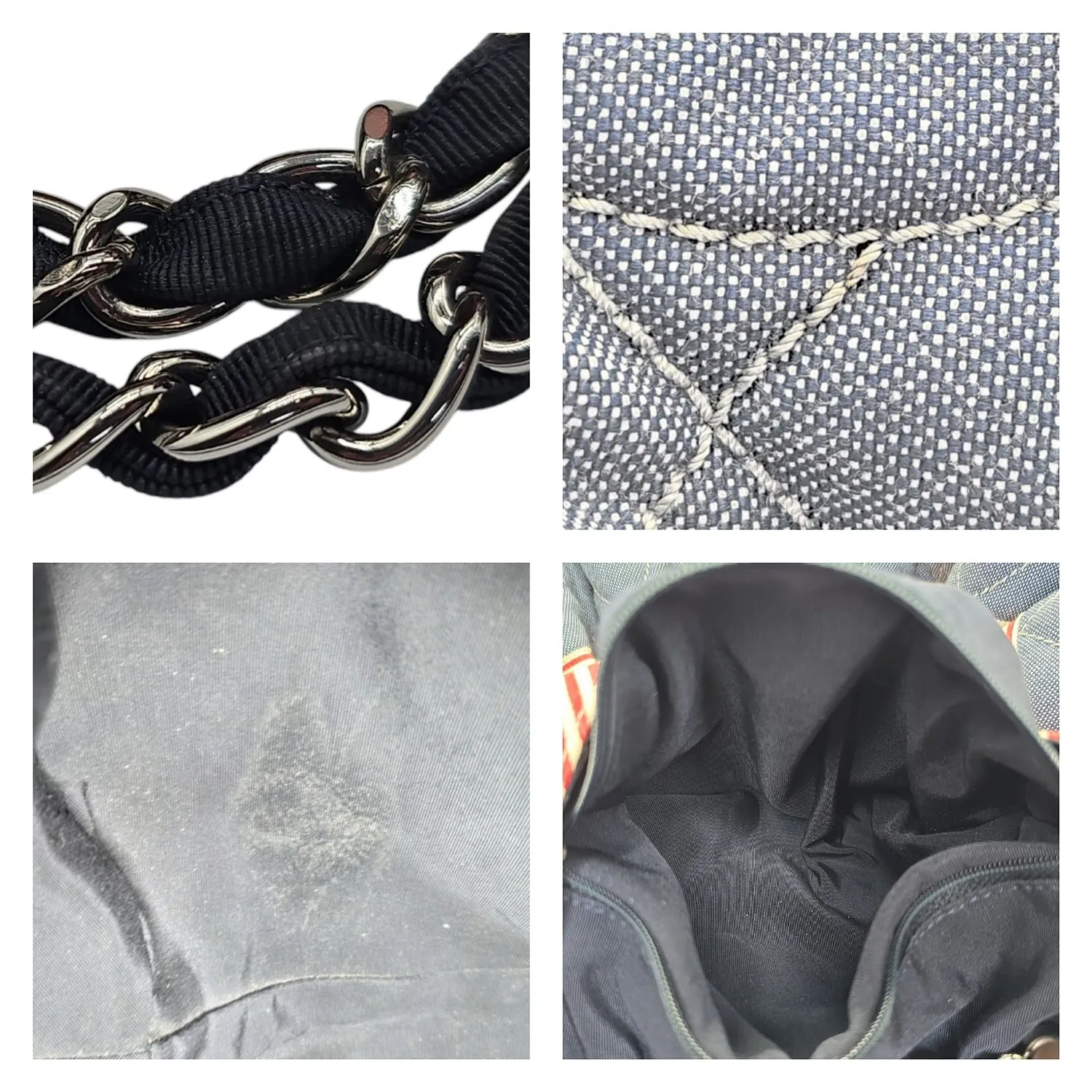 Chanel Vintage Denim Coco Cabas Drawstring Tote
