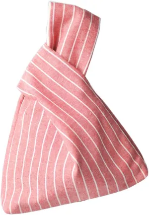 Chezi Women's Stripes Pattern Knot Bag Small Size