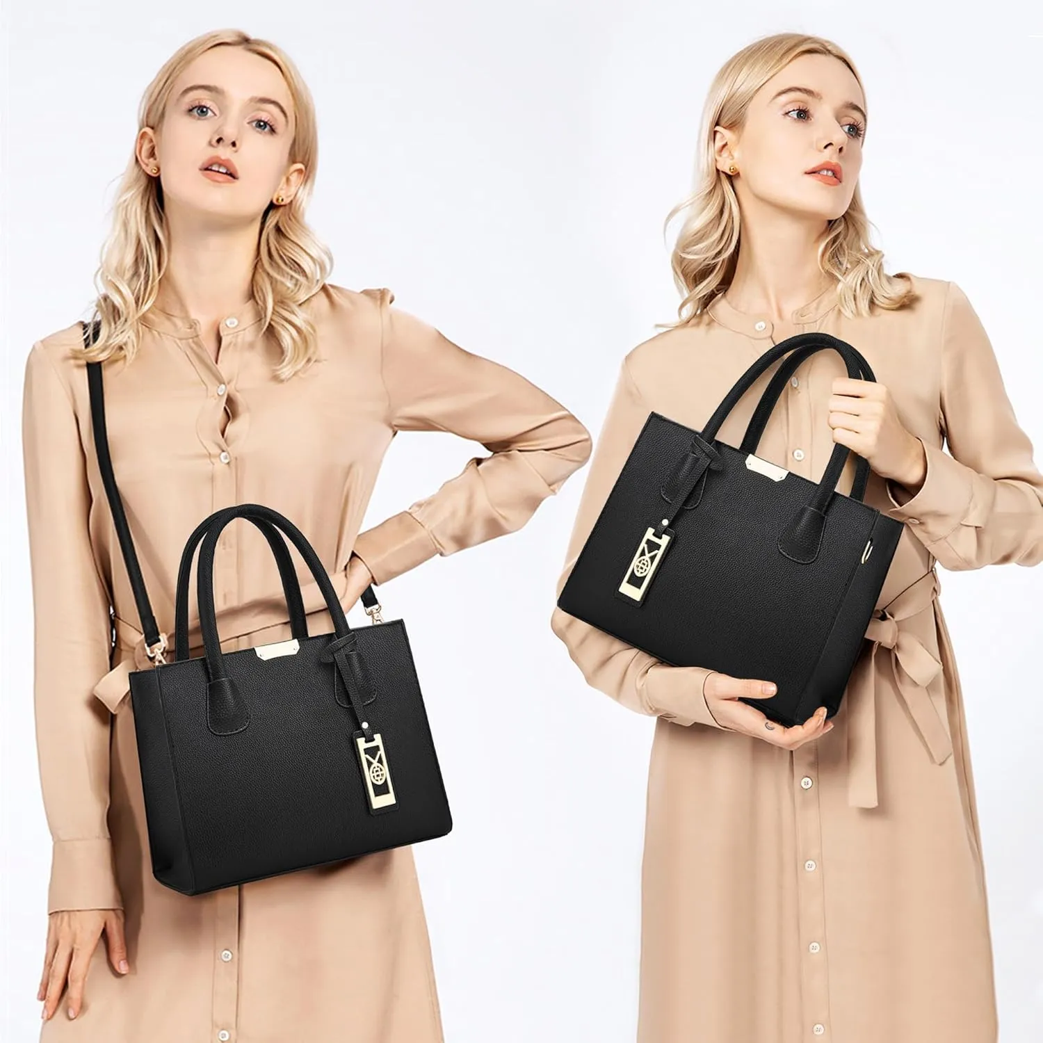 CHICAROUSAL Crossbody Purses and Handbags for Women PU Leather Tote Shoulder Bags Top Handle Satchel