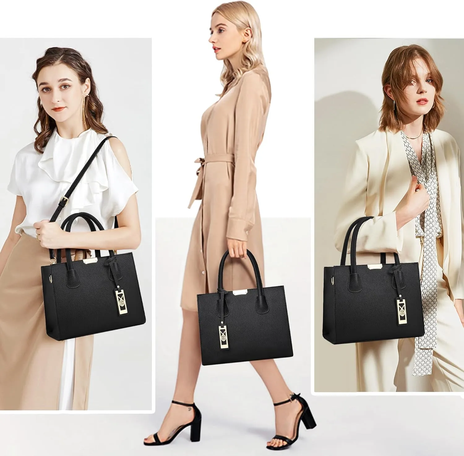 CHICAROUSAL Crossbody Purses and Handbags for Women PU Leather Tote Shoulder Bags Top Handle Satchel