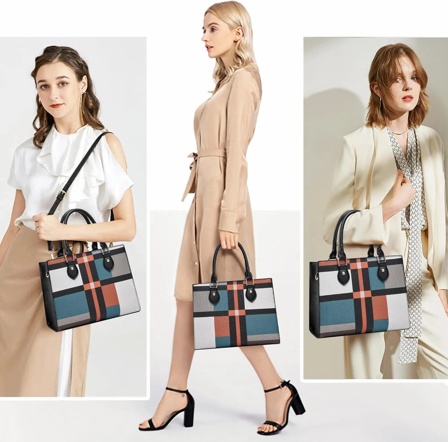 CHICAROUSAL Crossbody Purses and Handbags for Women PU Leather Tote Top Handle Satchel Shoulder Bags