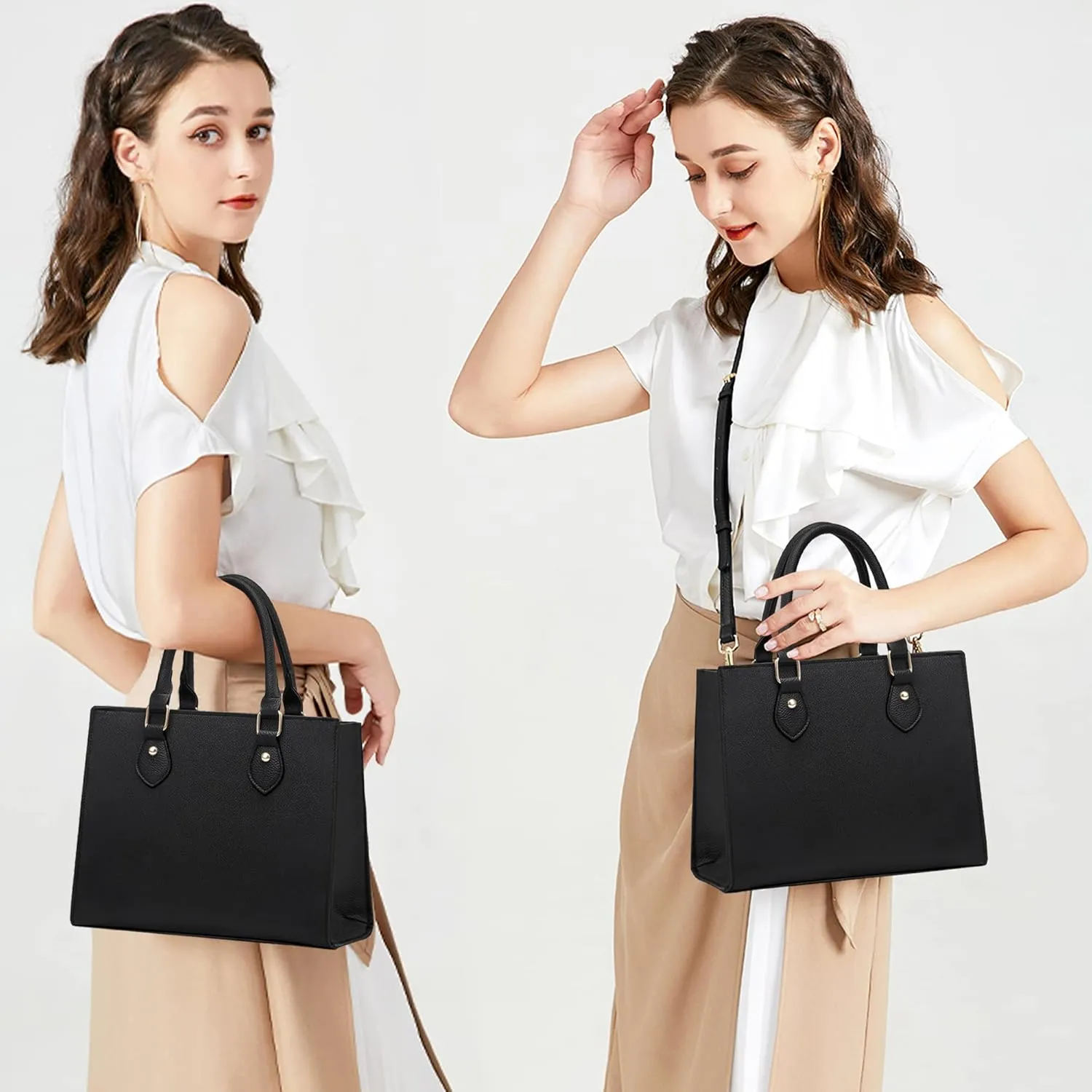 CHICAROUSAL Crossbody Purses and Handbags for Women PU Leather Tote Top Handle Satchel Shoulder Bags
