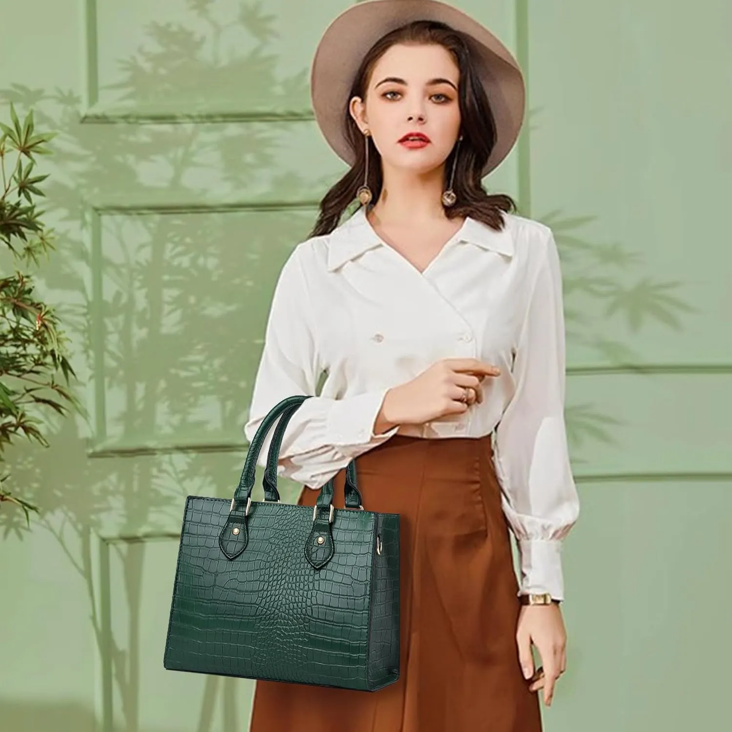 CHICAROUSAL Crossbody Purses and Handbags for Women PU Leather Tote Top Handle Satchel Shoulder Bags