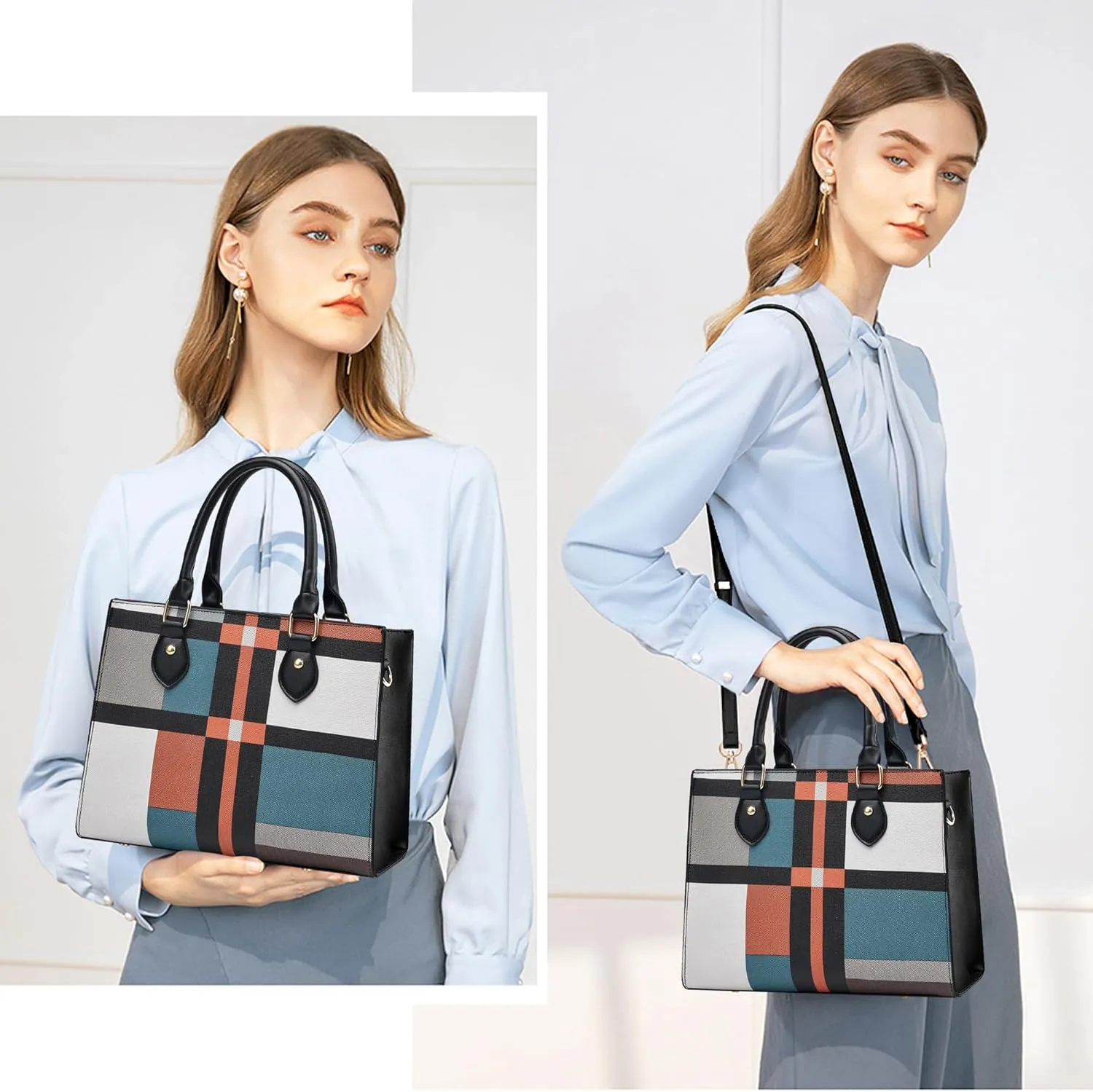 CHICAROUSAL Crossbody Purses and Handbags for Women PU Leather Tote Top Handle Satchel Shoulder Bags