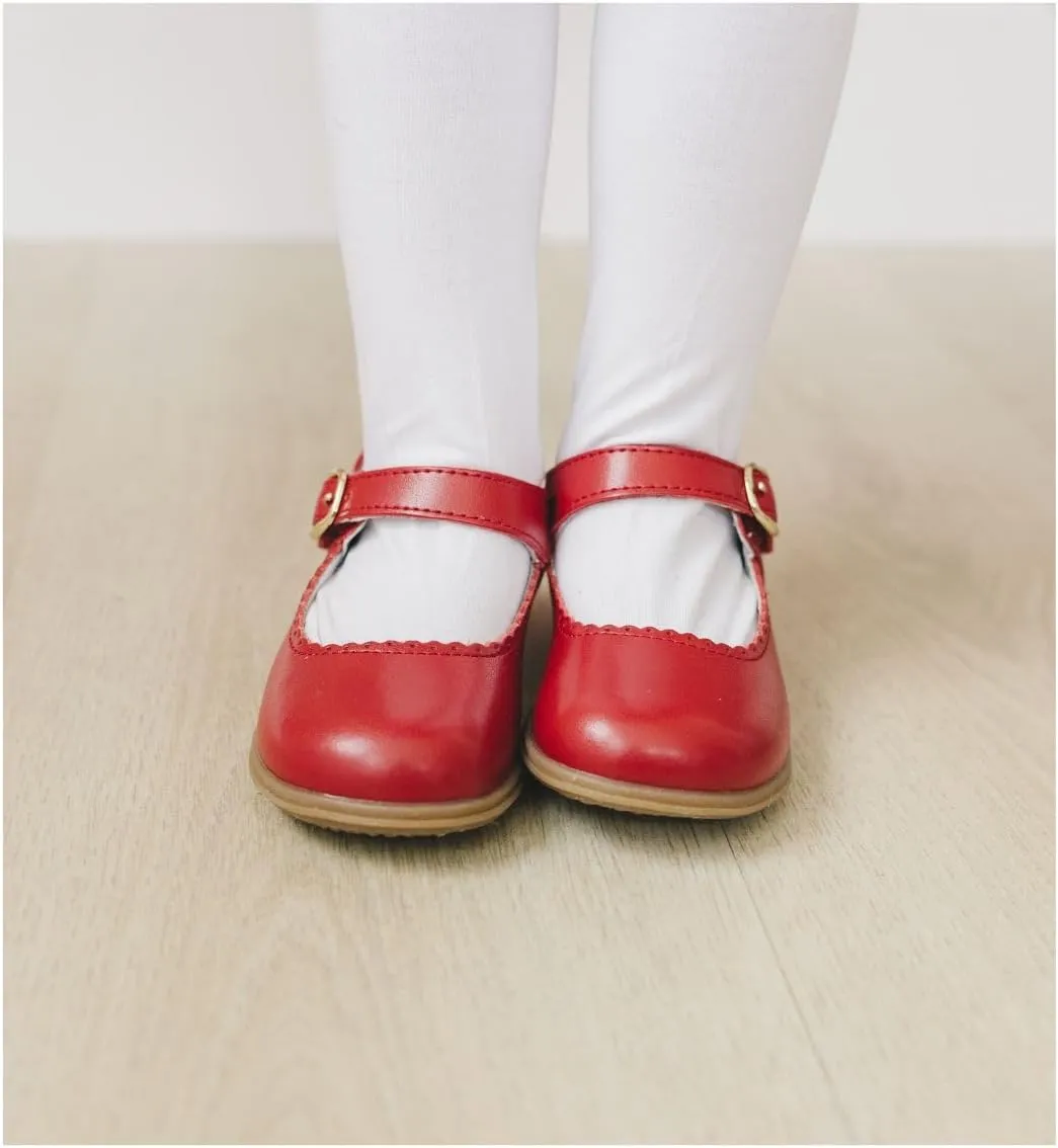 Chloe Classic Scalloped Leather Mary Jane (Toddler)