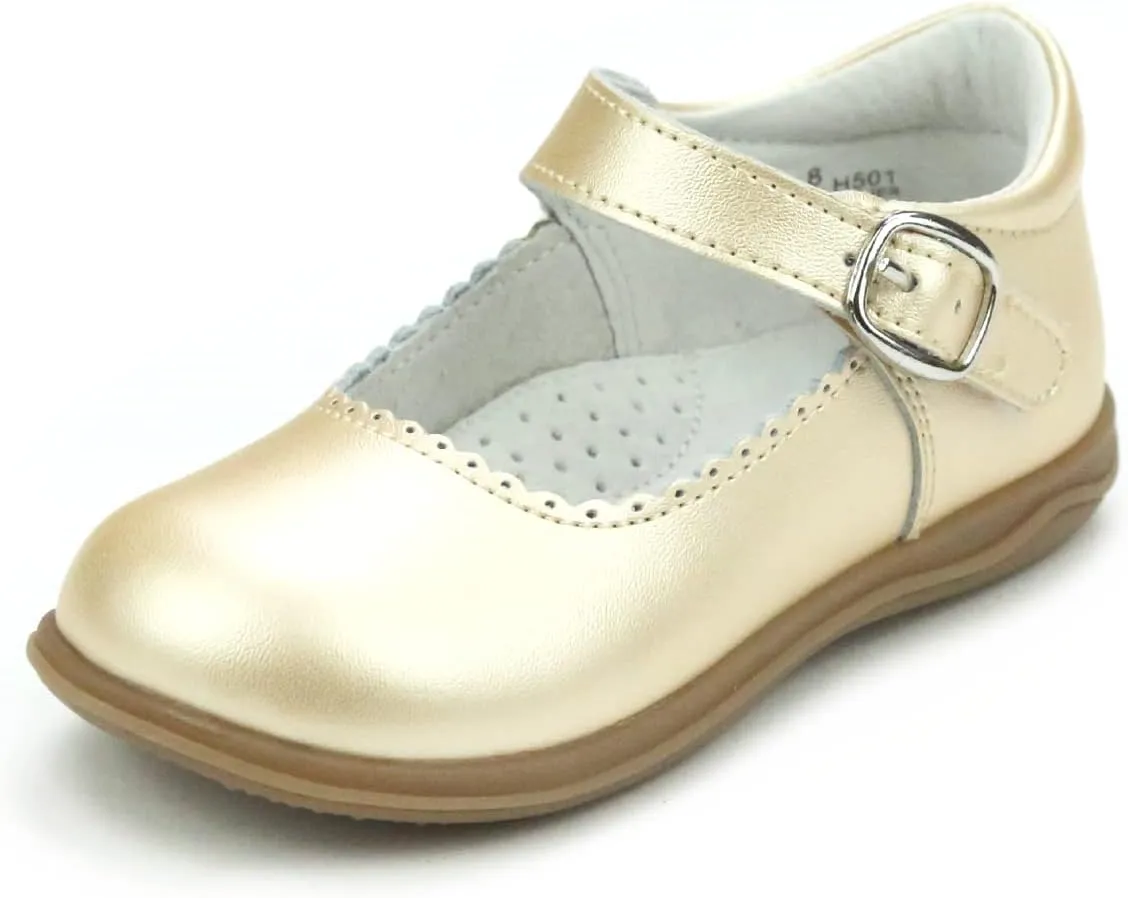 Chloe Classic Scalloped Leather Mary Jane (Toddler)