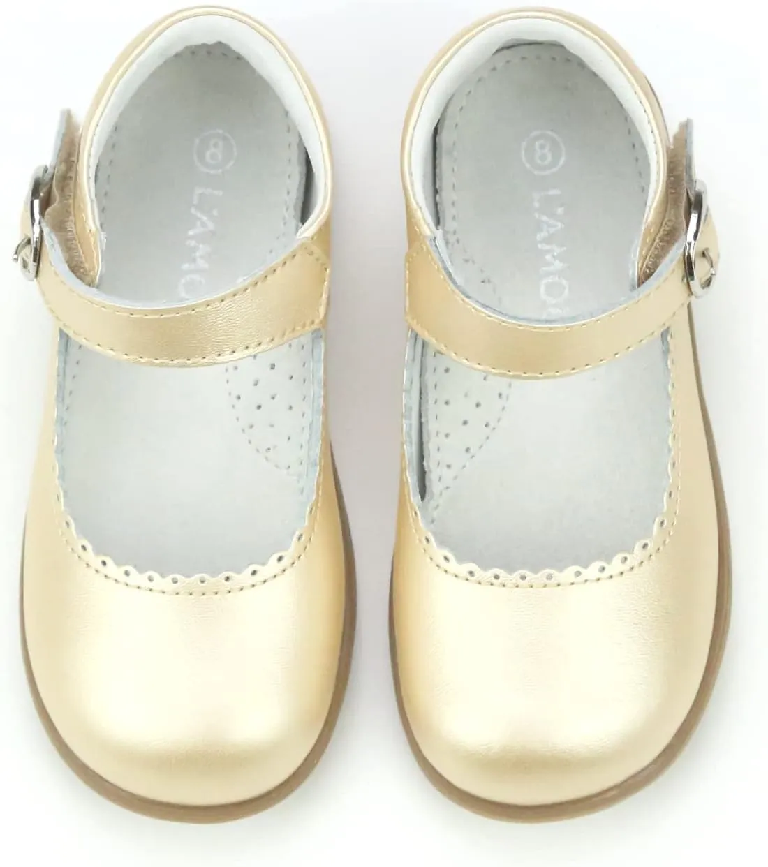 Chloe Classic Scalloped Leather Mary Jane (Toddler)