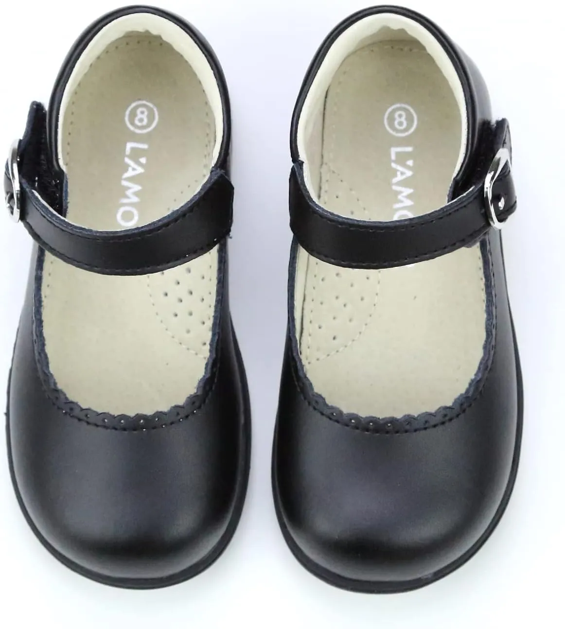 Chloe Classic Scalloped Leather Mary Jane (Toddler)