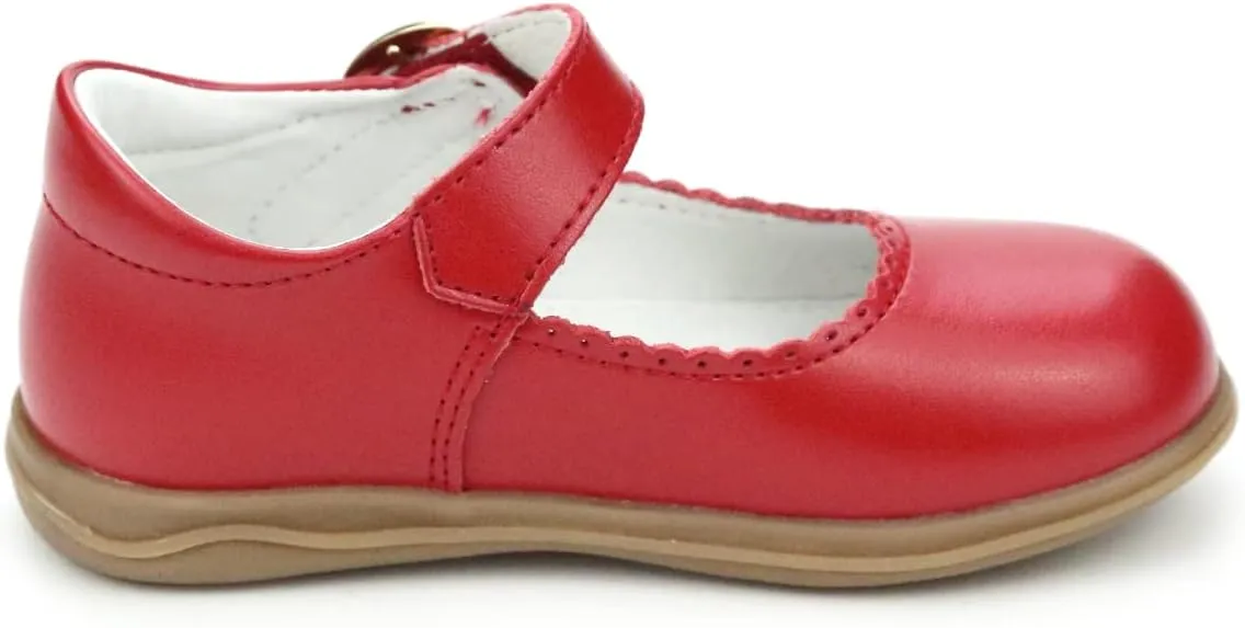 Chloe Classic Scalloped Leather Mary Jane (Toddler)