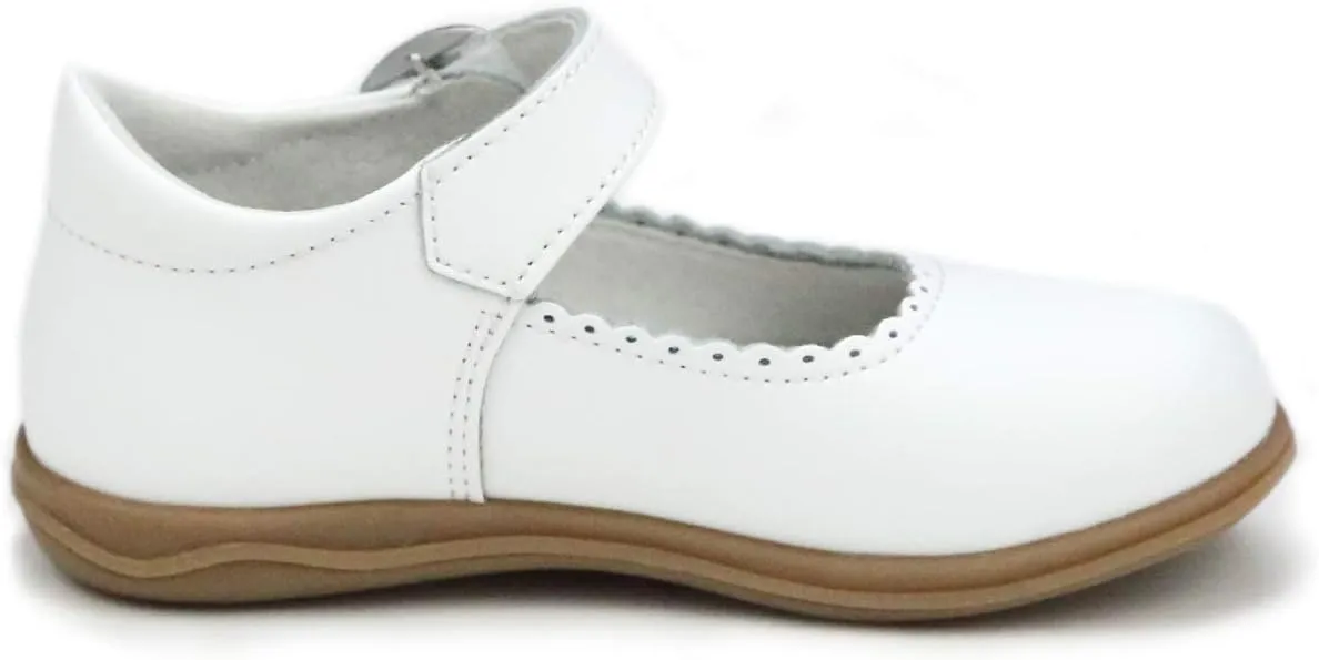 Chloe Classic Scalloped Leather Mary Jane (Toddler)