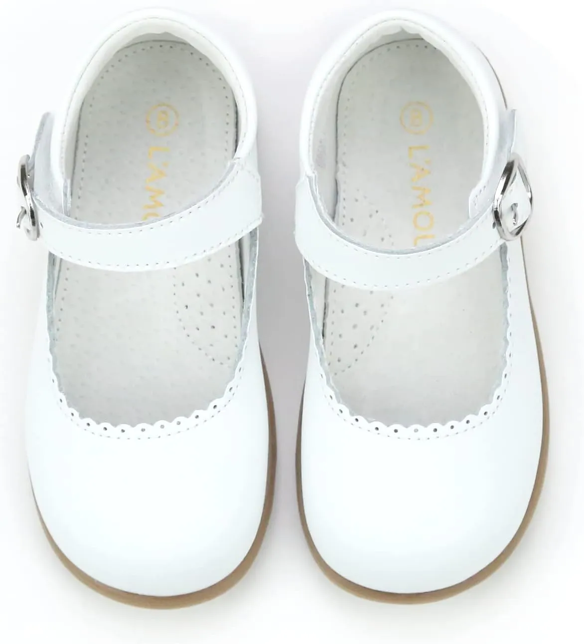 Chloe Classic Scalloped Leather Mary Jane (Toddler)