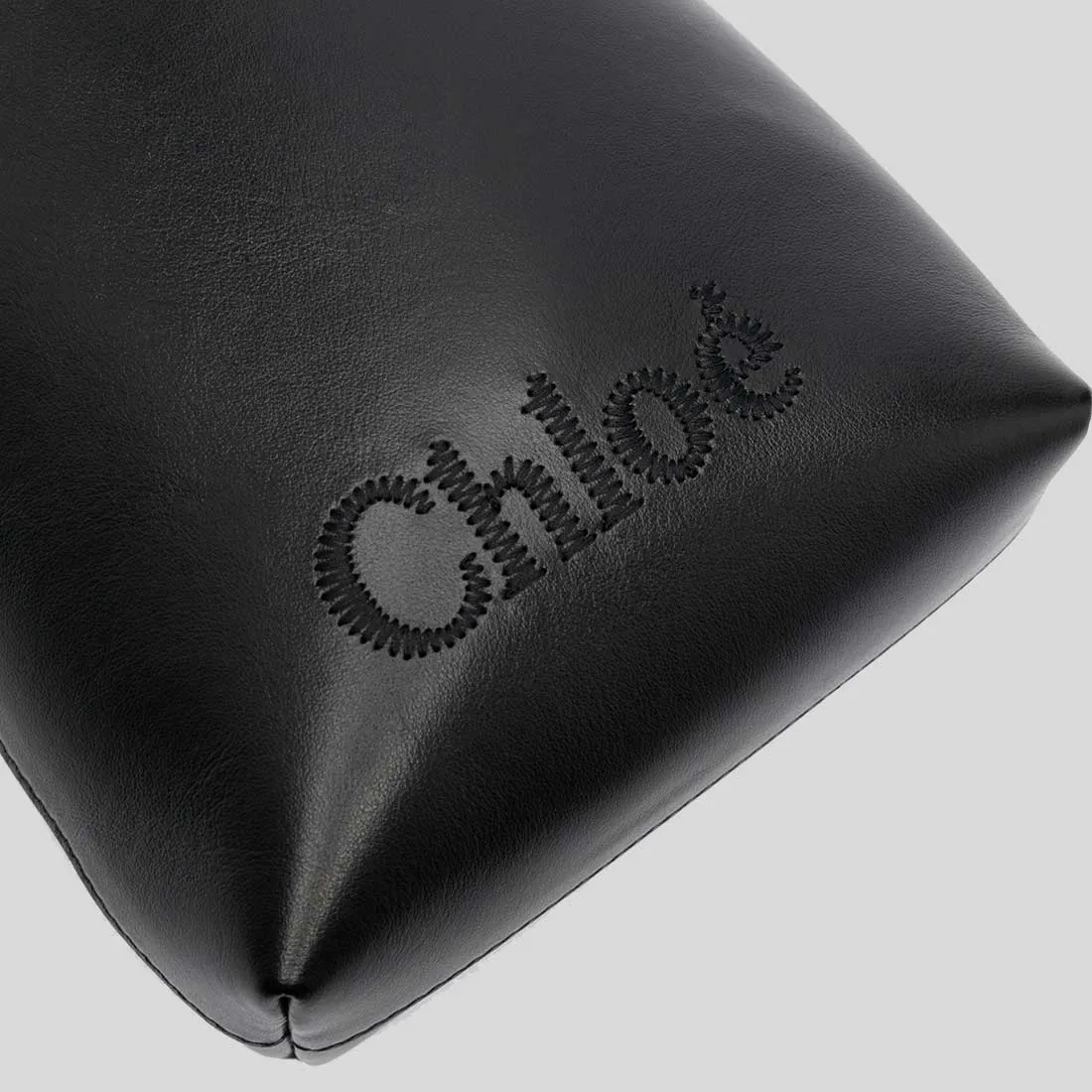 CHLOE Micro Chloe Sense Tote Bag In Soft Leather Black RS-CHC23UP873I10001
