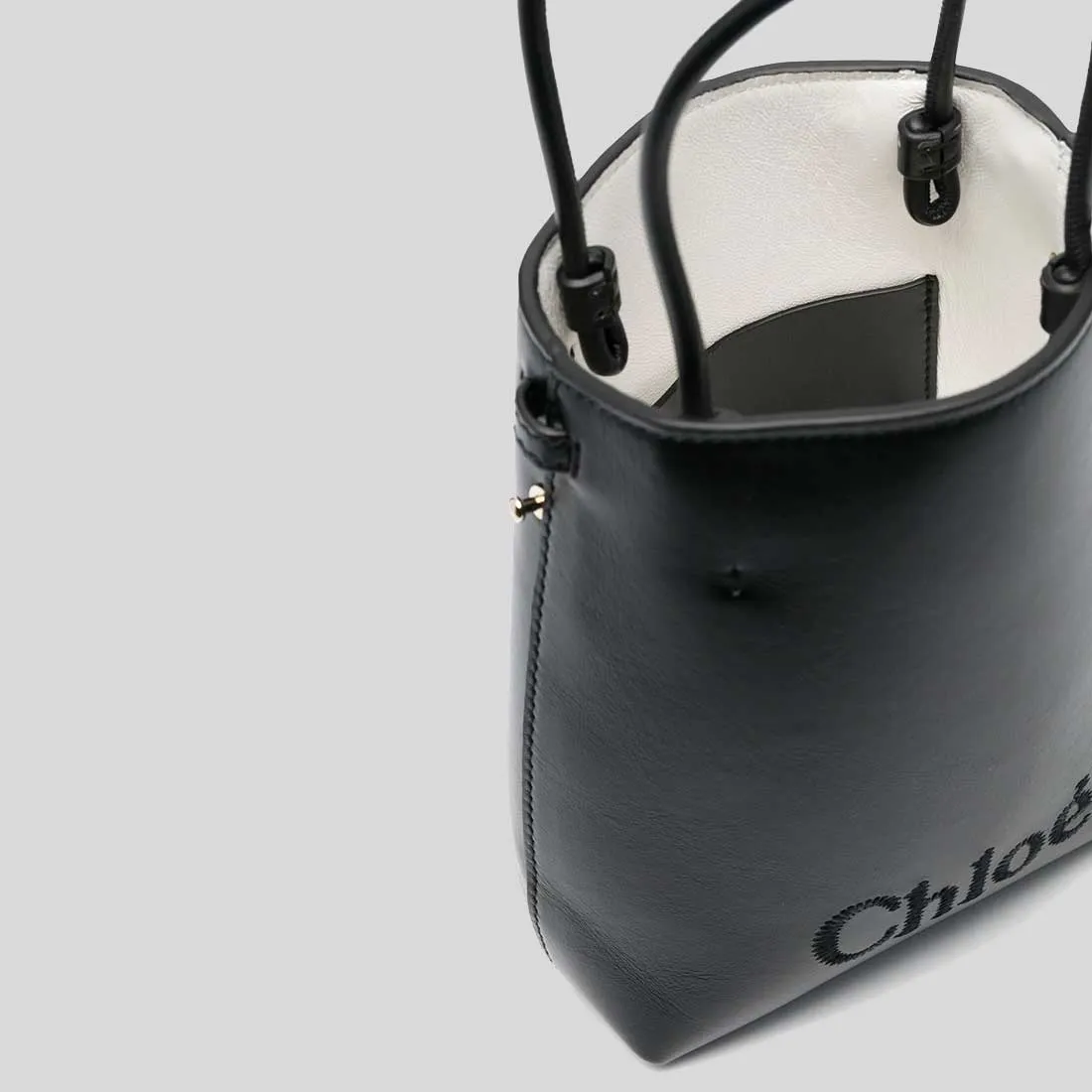 CHLOE Micro Chloe Sense Tote Bag In Soft Leather Black RS-CHC23UP873I10001