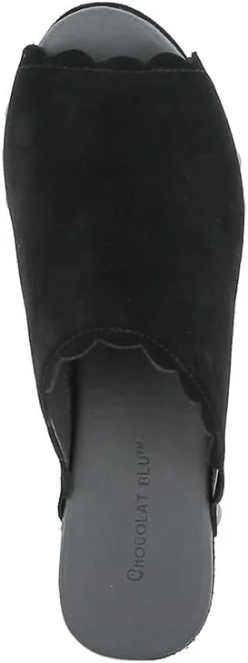 Chocolat Blu Women Shoes Genessis Scalloped Open Toe Clog