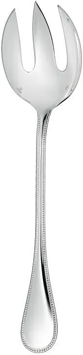 Christofle Perles Silver-Plated Salad Serving Fork #0010083