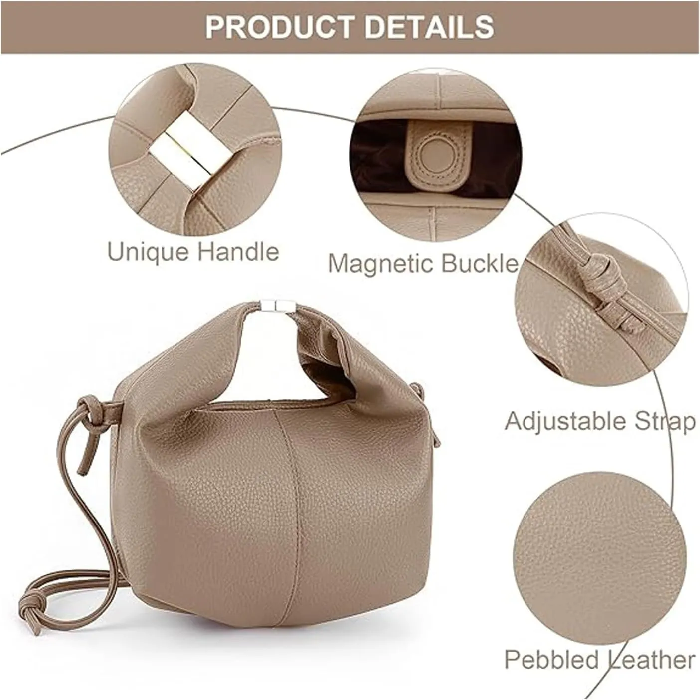 Cloud Shoulder Bag Crossbody Bags PurseTop Handle Bag Dumpling Bags Vegan Leather Satchel for Women