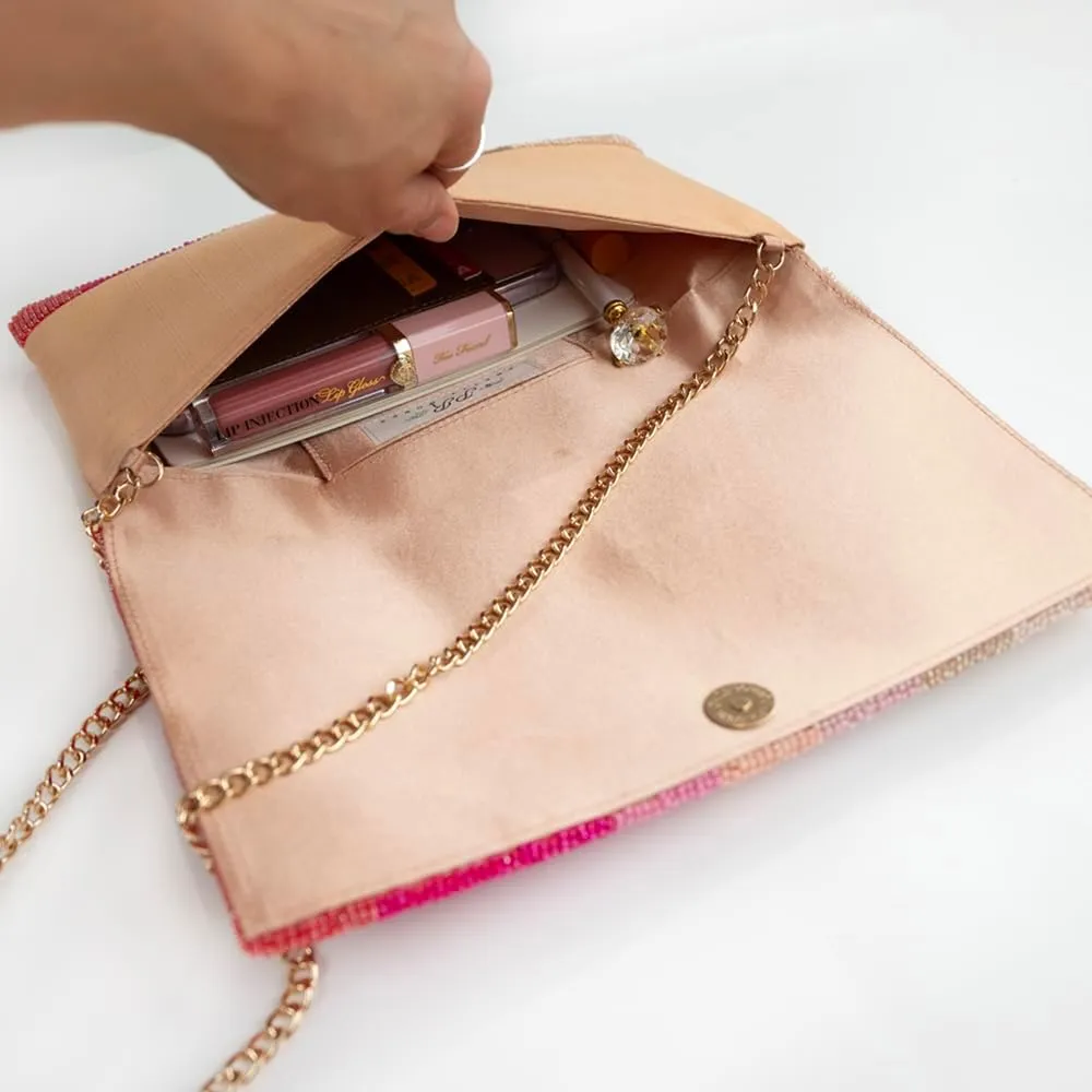 Clutch Purse for Wedding Day Beaded Clutch Purse Bachelorette Party Bridal Shower,Engagement Gifts & Bride To Be