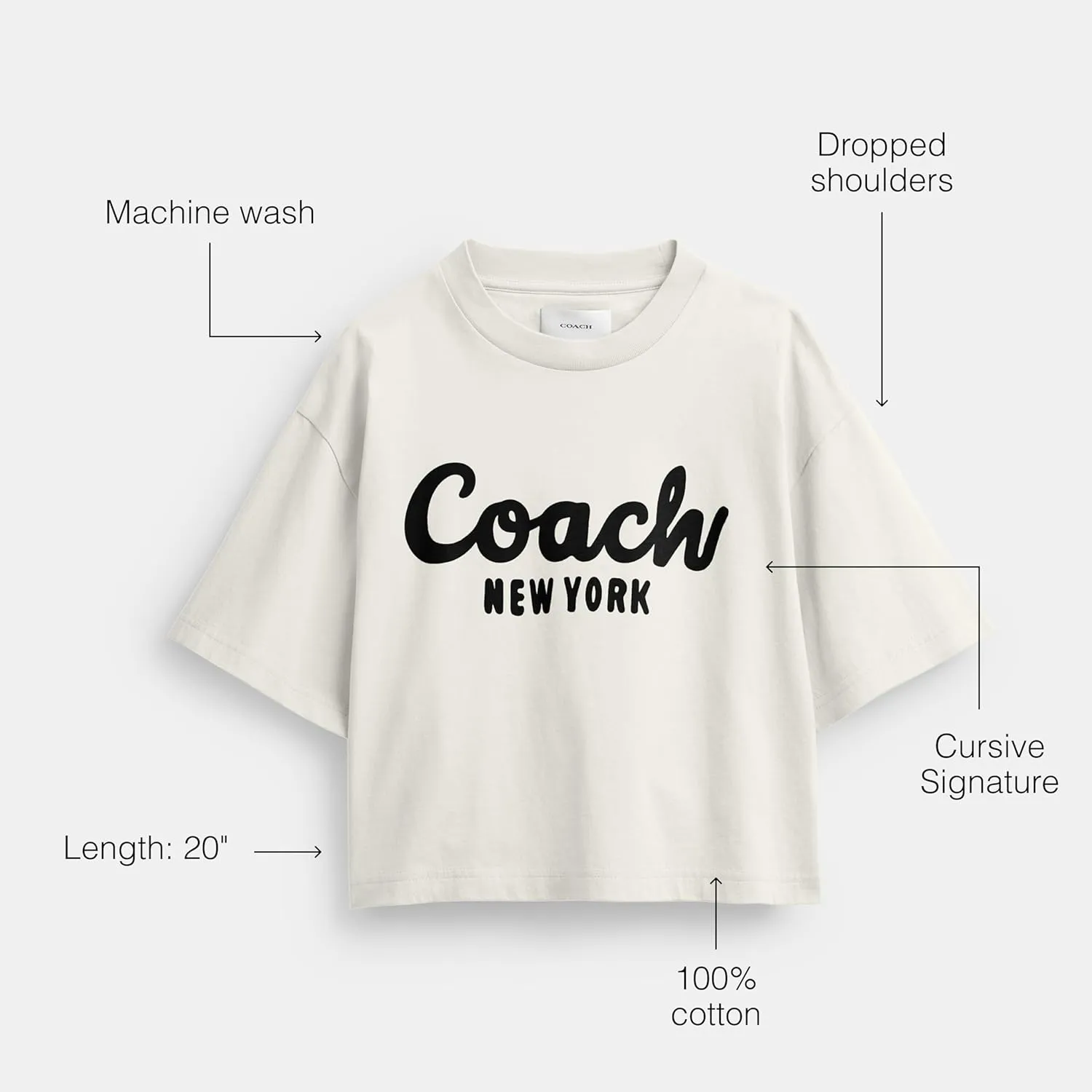 Coach Women's Cropped T-Shirt