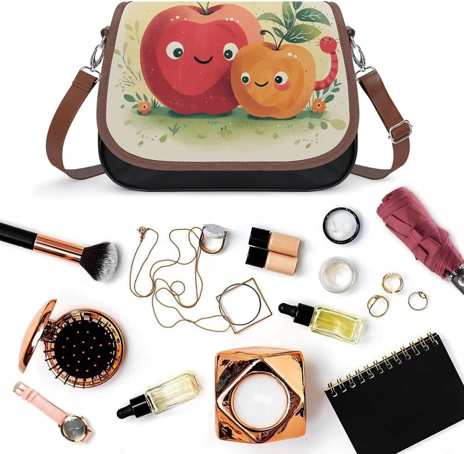Color Dot Pattern Crossbody Bags for Women Travel Shoulder Bag Small Leather Cross Body Handbags
