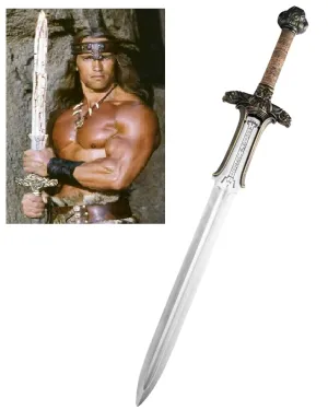 Conan Atlantean Sword 1095 Carbon Steel Brass Fittings, real steel sword barbarian swords with Leather Sheath Viking sword (Conan Atlantean Sword)