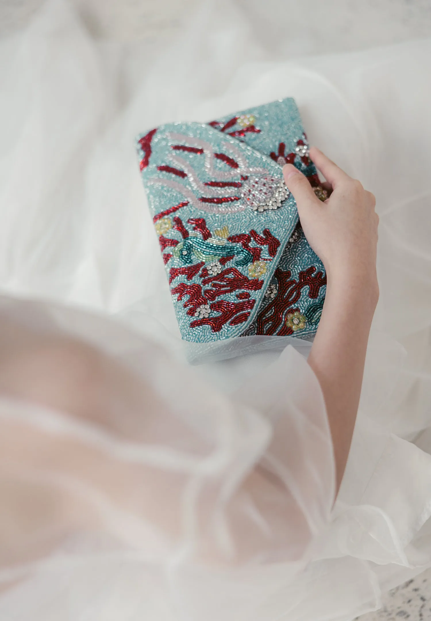Coral Reefs Beaded Handbag (Preorder)