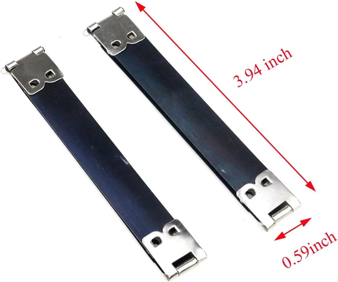 Coshar 20pcs Metal Internal Flex Frames Kiss Clasp Spring Clip Hook for Coin Bag Purse Wallet DIY Craft, 100mm Long