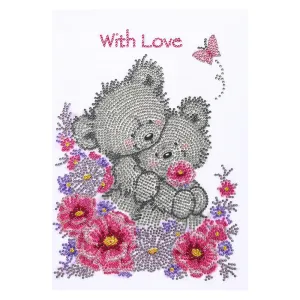 Couple Bear-Special Shaped Crystal Diamond Painting-30*40cm