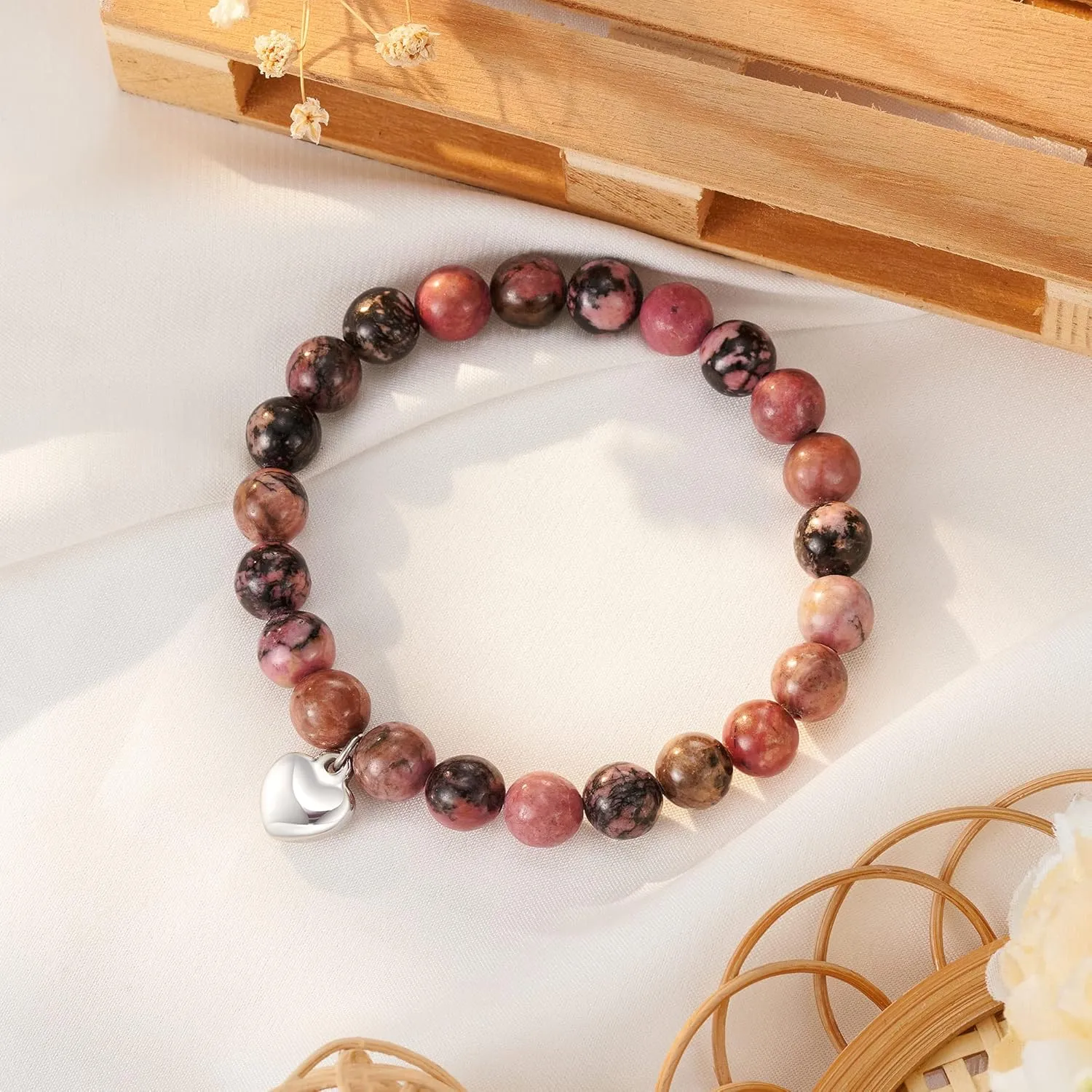 Coworker/Boss/Thank You Gifts for Women Natural Stone Beaded Bracelet for Female