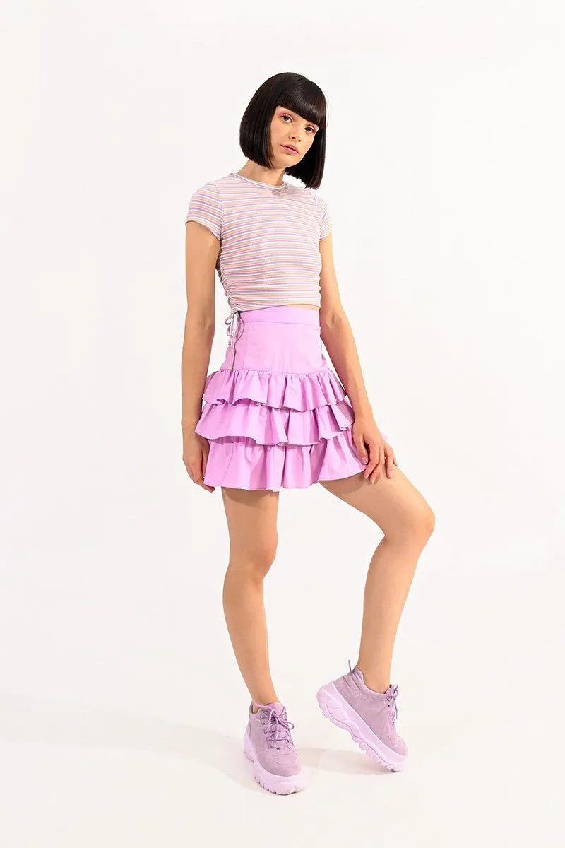 CROPPED STRIPED TEE
