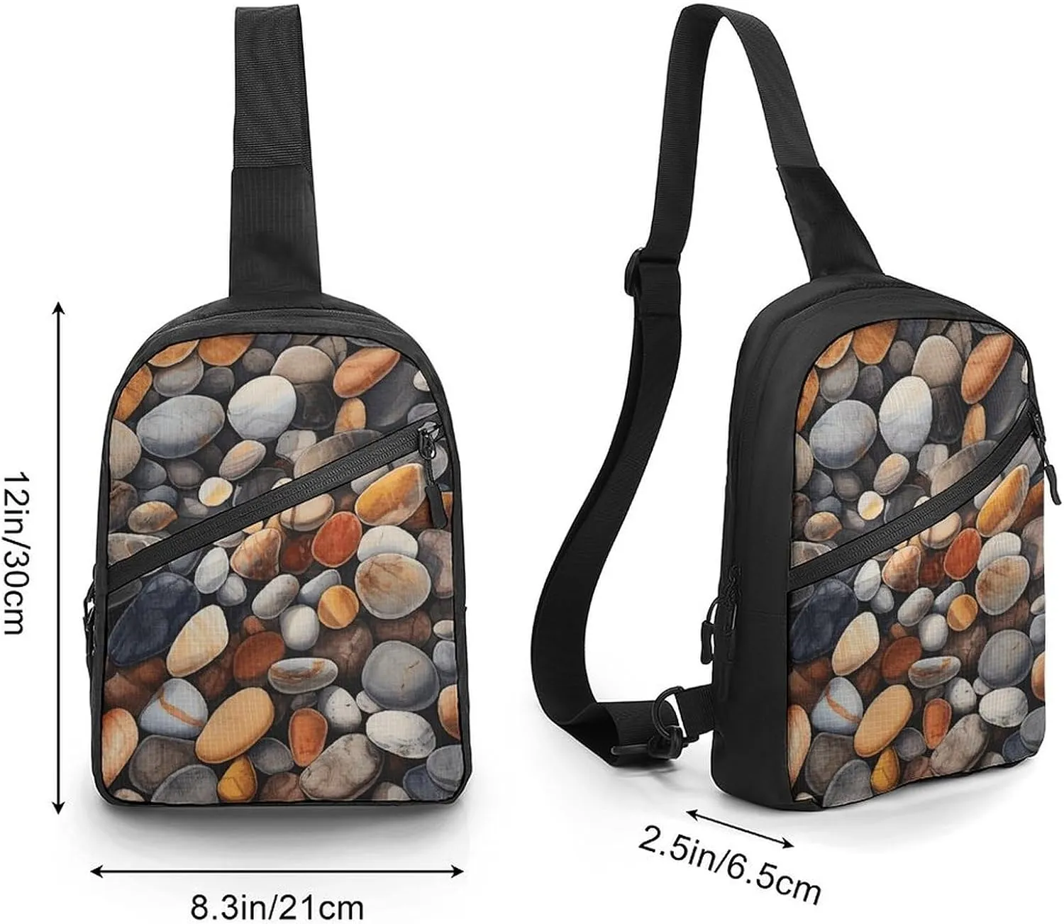 Crossbody Bag for Women Men Chest Bag Yellow Pattern Sling Bag Crossbody Shoulder Bag Sling Backpack