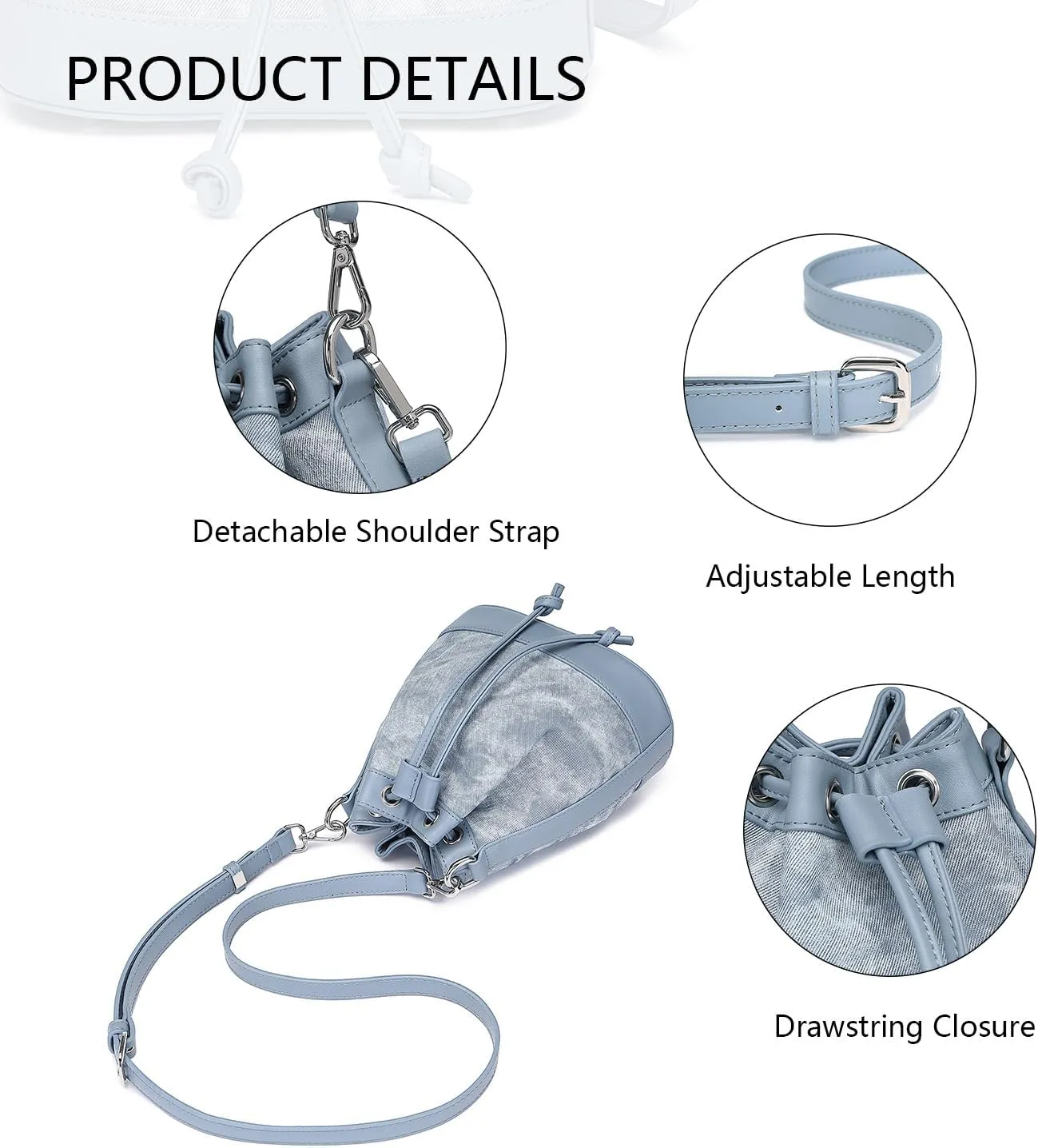 Crossbody Bag for Women - Stylish Bucket Handbag - Lightweight and Convenient - Ideal for Everyday Use