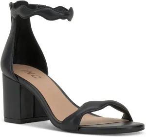 Cufflinks Inc. INC Womens Sollisa Faux Leather Scalloped Heels Black 8.5 Medium (B,M)