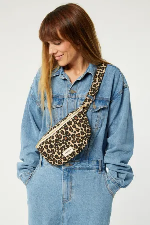 Custine the waist bag - Recycled cotton Leopard Beige sand