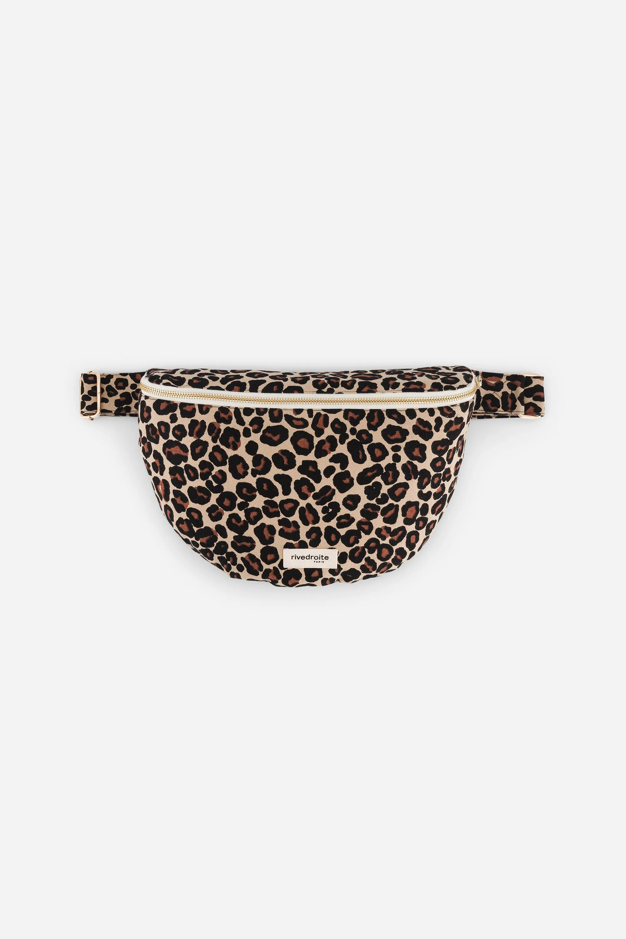 Custine XL the large waist bag - Recycled cotton Leopard Beige sand