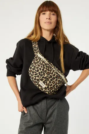Custine XL the large waist bag - Recycled cotton Leopard Beige sand