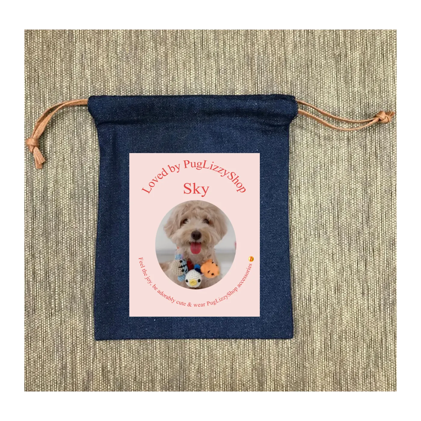 Custom Denim Drawstring Bag 103