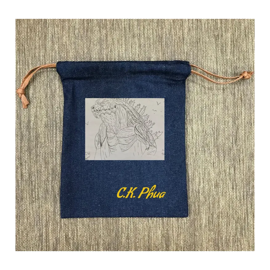 Custom Denim Drawstring Bag 103