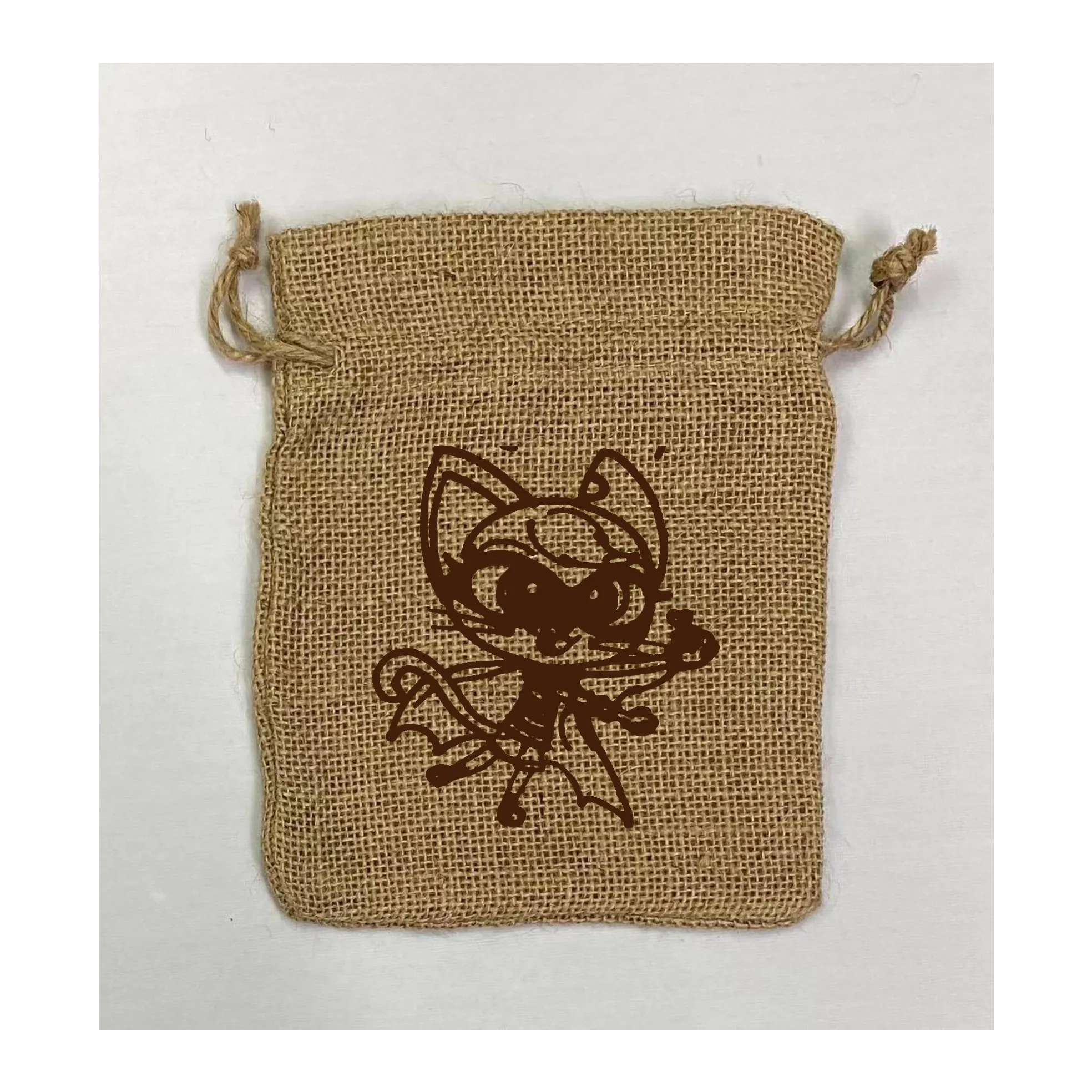 Custom Jute Drawstring Bag 202(20x30cm)