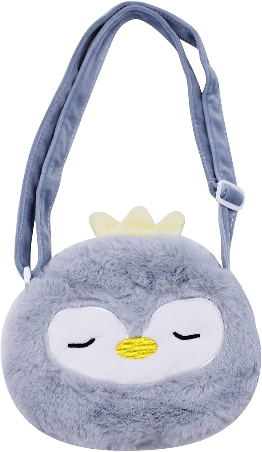 Cute Cartoon Crossbody Purse Plush Animal Shoulder Bag Messenger Bag Fluffy Satchel Handbag Purse for Girls Women
