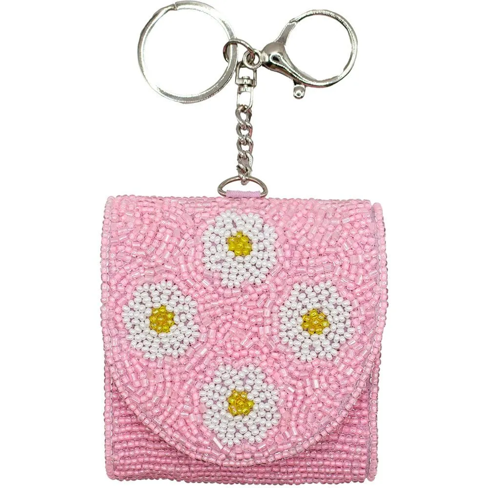 Daisy Beaded AirPod Holder/Keychain