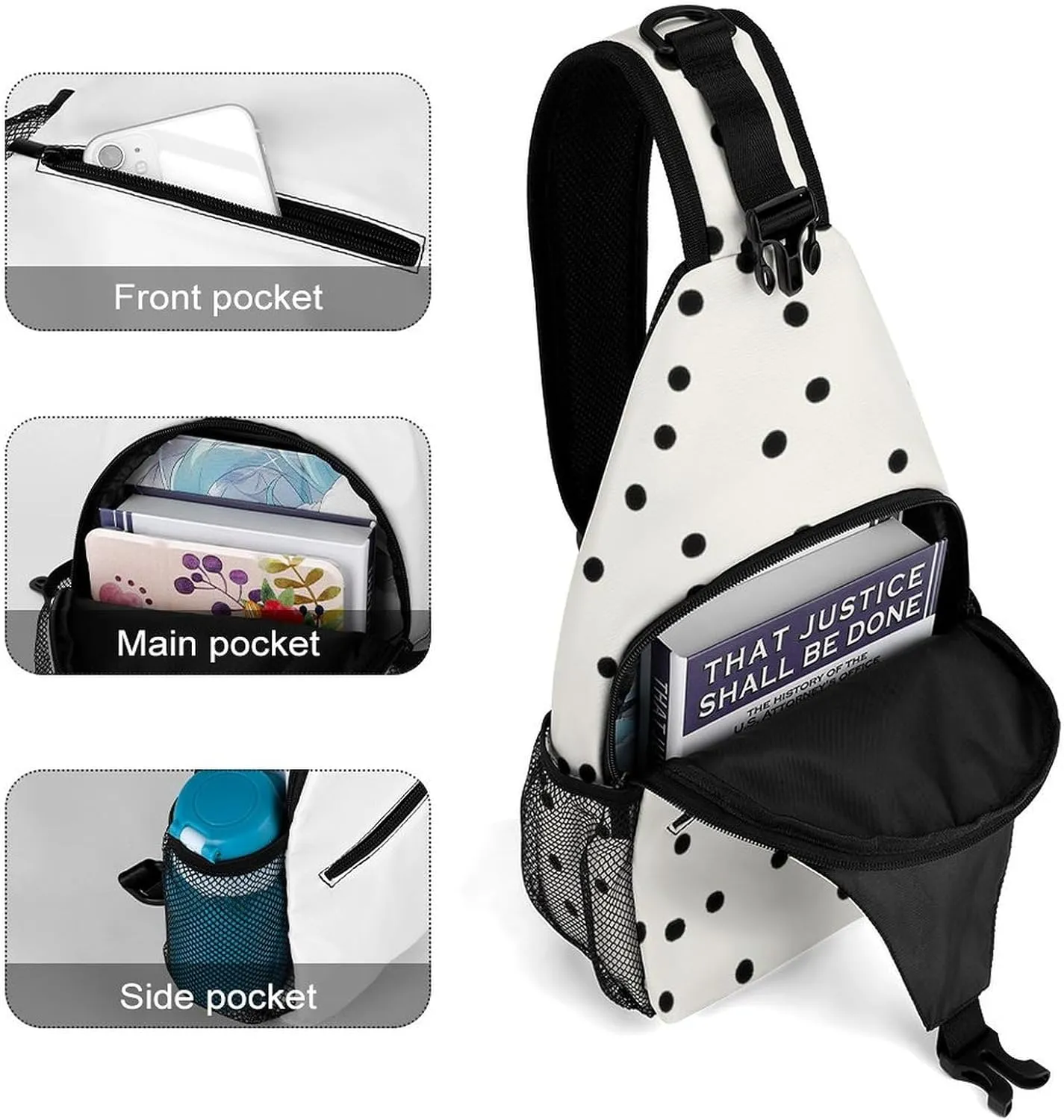 Dalmatians Pattern Versatile And Convenient Multipurpose Crossbody Bag - Perfect for Travel And Hiking