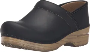Dansko® Professional Shoes for Women – Leather Upper and Sockliner – PVC Inner – Polyurethane Outsole Black/Natural Oiled EU 39 (US Women's 8.5-9) Regular