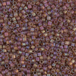 DB 853, Matte Lt. Brown AB - Miyuki Delica Beads - Size 11 - 5 grams - Japanese Cylinder Seed Beads - Retail & Wholesale