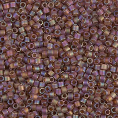 DB 853, Matte Lt. Brown AB - Miyuki Delica Beads - Size 11 - 5 grams - Japanese Cylinder Seed Beads - Retail & Wholesale