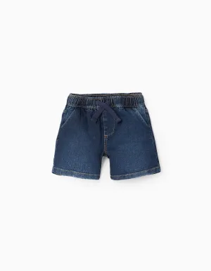 Denim Shorts with Drawstring 'Comfort Denim' for Baby Boys, Dark Blue