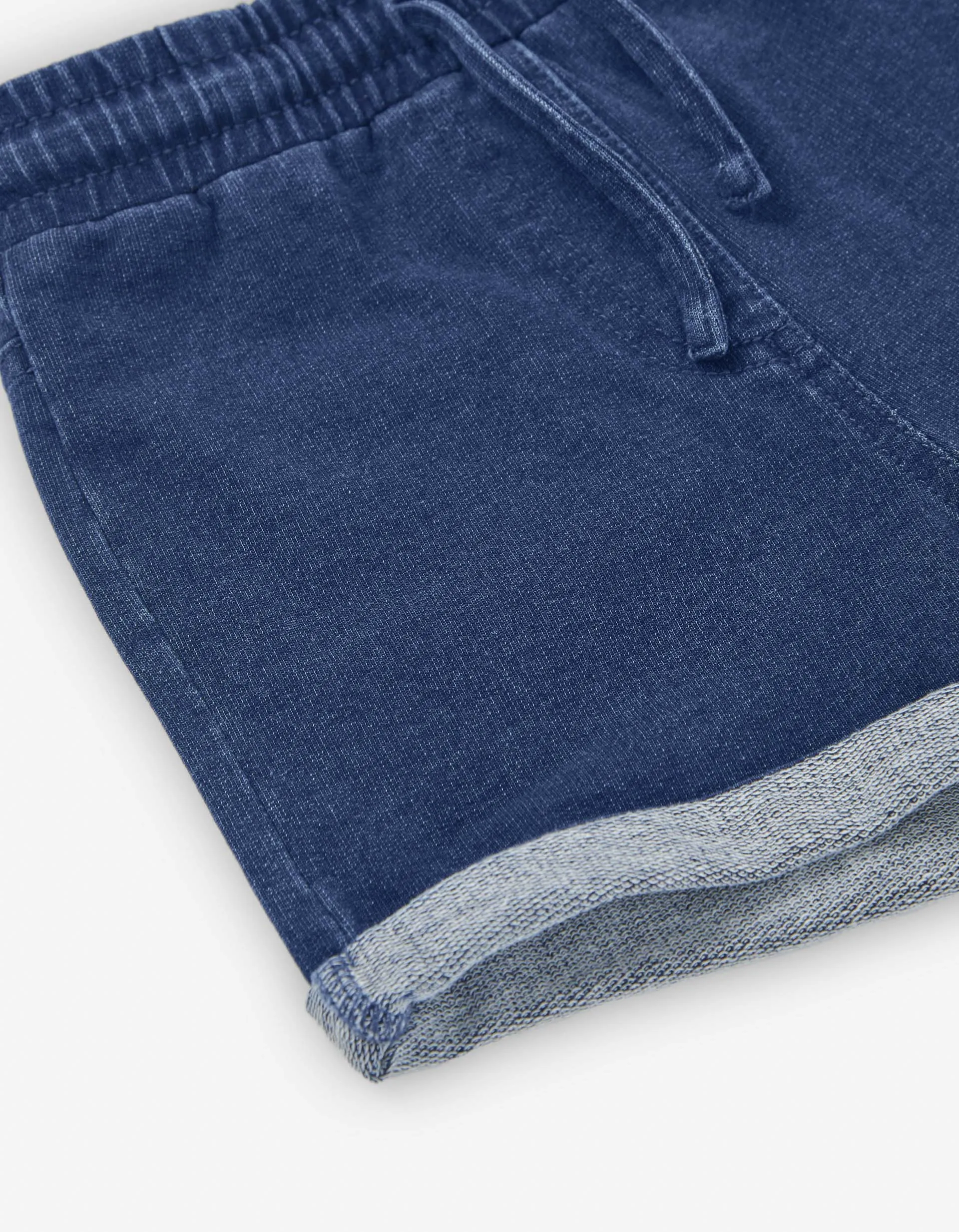 Denim Shorts with Drawstring for Baby Girls, Blue